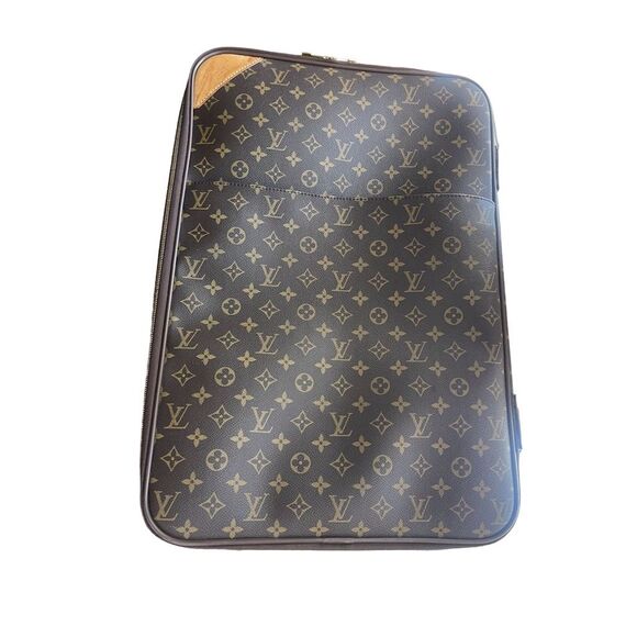 Louis Vuitton Monogram Pegase 50 Rolling Suitcase 22" Brown Canvas Unisex - Picture 1 of 7